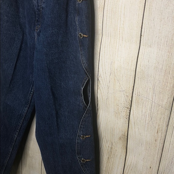 Vintage Lawman Slim Fit Button Western Mom Jeans - Picture 3 of 7